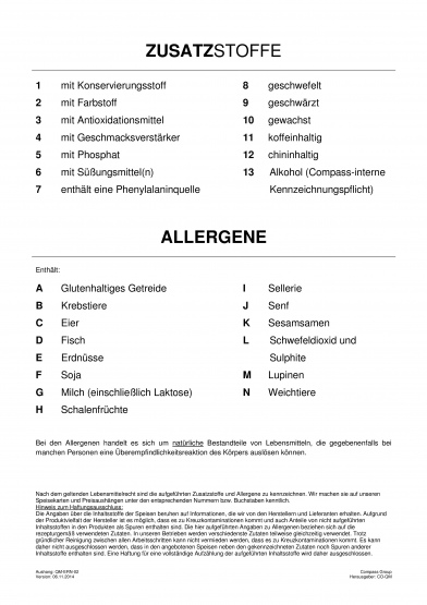 Zusatzstoffe Allergene QM ERN 02